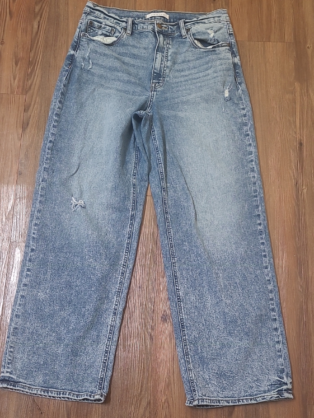 eunina‎ Light Blue Straight-Leg Jeans